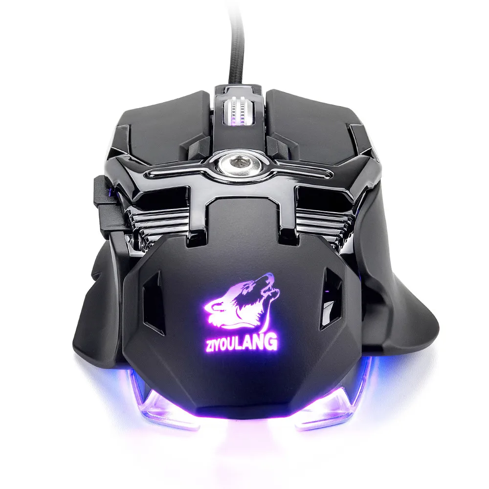 Мышь геймер горячая Распродажа V15 6400 dpi светодиодный проводной механик RGB подсветка игровая мышь 8 Кнопка макро программа дропшиппинг