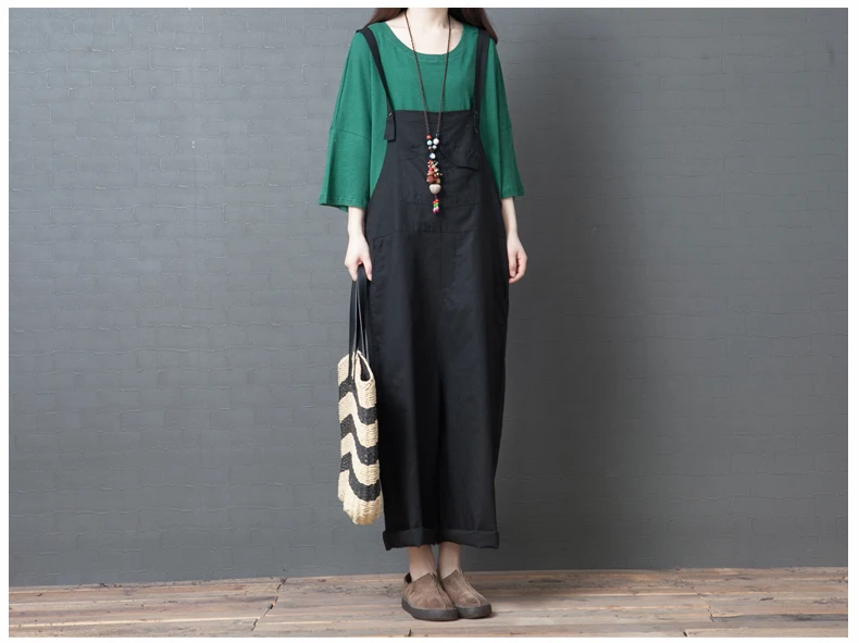 Rompers Womens Jumpsuit Summer Spring Cotton Linen Wide Leg Pants Trousers Overalls Jumpsuits for Women 2019 Plus Size Pantalon 3