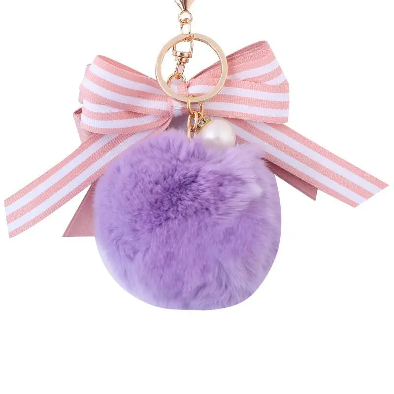 Новый Мини Kawaii Плюшевые Мода Лук Мех животных мяч мягкие игрушки для ключей милые