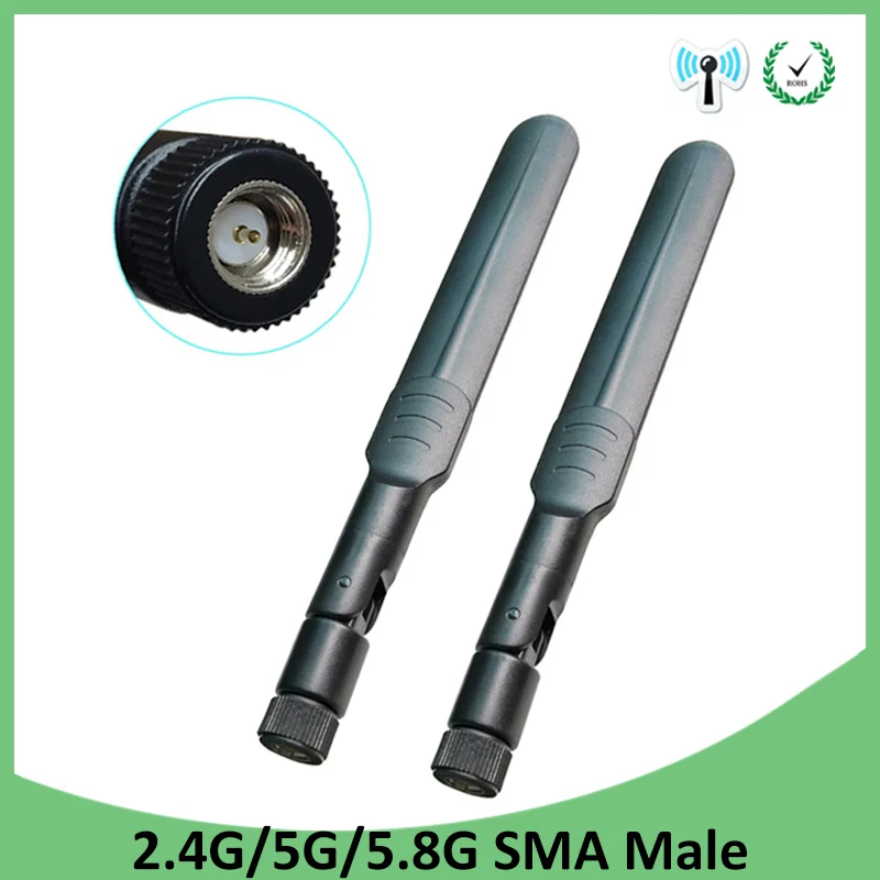 

20pcs 2.4GHz 5GHz 5.8Ghz Antenna 5dBi SMA Male Connector Dual Band wifi Antena aerial wireless router 2.4 ghz 5.8 ghz