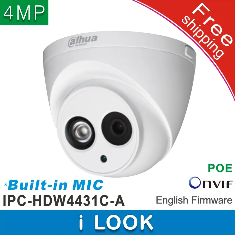bilder für Freeshipping Dahua IPC-HDW4431C-A Eingebautem MIKROFON HD 4MP IR 30 mt netzwerk IP Kamera sicherheit Cctv-dome-kamera Unterstützung POE HDW4431C-A bilder für Freeshipping Dahua IPC-HDW4431C-A Eingebautem MIKROFON HD 4MP IR 30 mt netzwerk IP Kamera sicherheit Cctv-dome-kamera Unterstützung POE HDW4431C-A