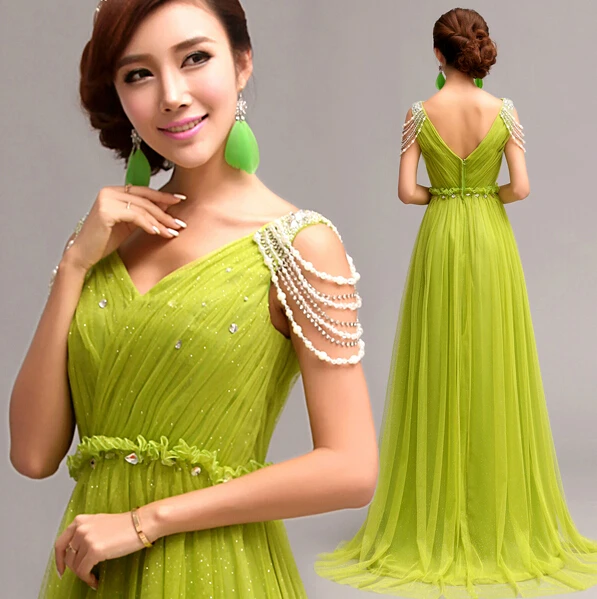 beautiful green wedding dresses