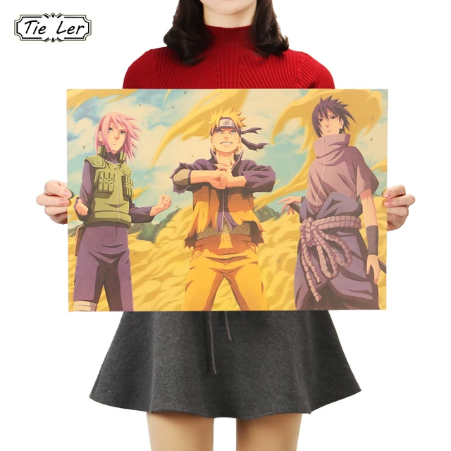 Naruto Kraft Paper Poster Wall Stickers