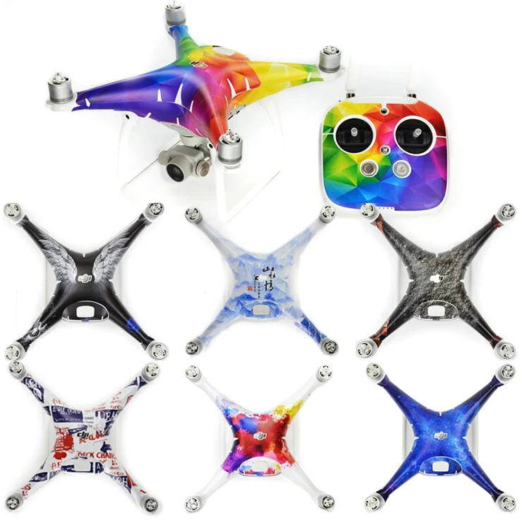 PGY DJI Phantom 4 Accessories Skin Stickers Decals 3M PVC Phantom 4 Waterproof Quadcopter Drone Parts Multiple Style