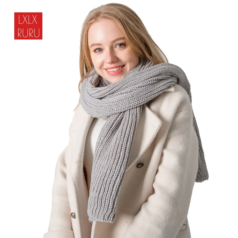 Buy LXLXRURU Warm Winter Scarf knitted women fashion