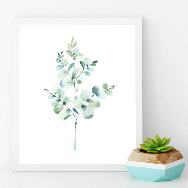 Leaf Botanical Greenery Leaves Art Canvas Painting Home Decor