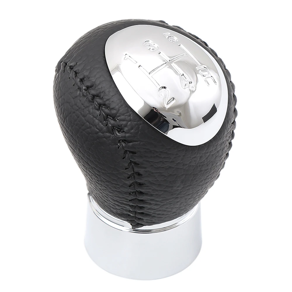 5 Speed For Mazda 6 5 3 Leather Chrome Manual Gear Shift Knob Lever