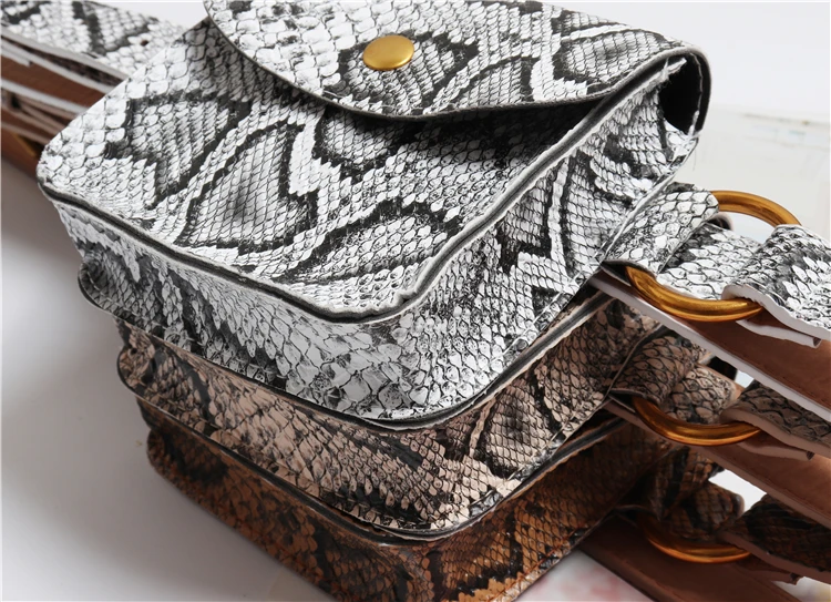Мини-змея поясные сумки для Для женщин Змеиный искусственная кожа поясная сумка поясная высокое качество Для женщин поясная женский