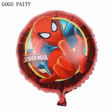 GOGO PAITY alumínio balões da festa de aniversário de casamento, brinquedos das crianças, decorativa 18 polegadas Spiderman balão atacado