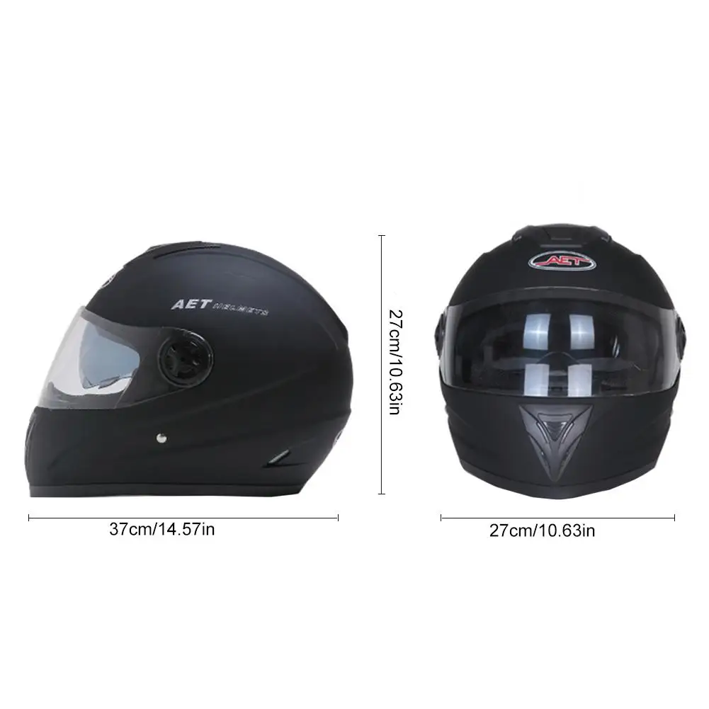 Полнолицевой шлем с двойными линзами, мотоциклетный шлем для мужчин и женщин, всесезонный зимний анти-вентилятор, автомобильный полностью покрытый Электрический автомобильный шлем
