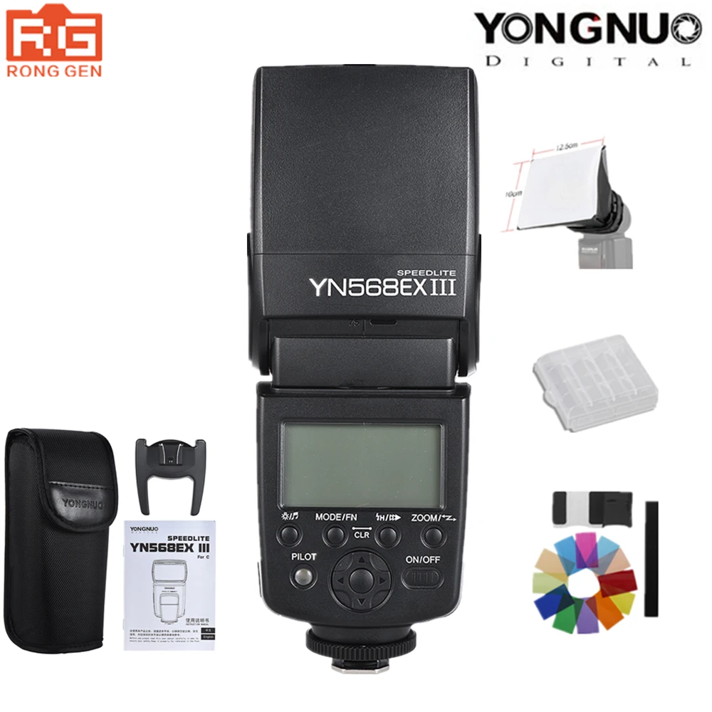 Беспроводная вспышка YONGNUO YN568EX III YN 568EX TTL HSS для камер Canon Nikon DSLR совместимая с YN600EX RT