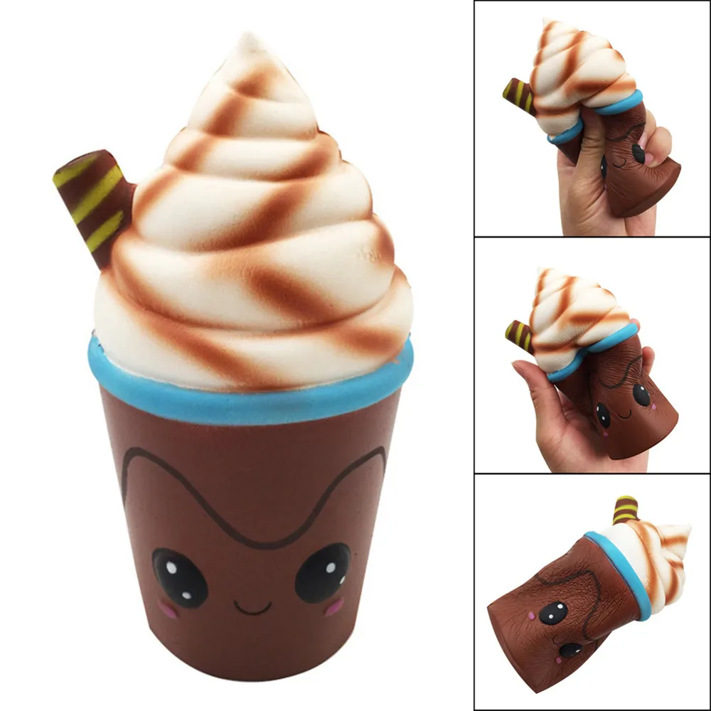 Антистресс SquishyToy шоколадное очарование мороженого медленно растет сжимаемые