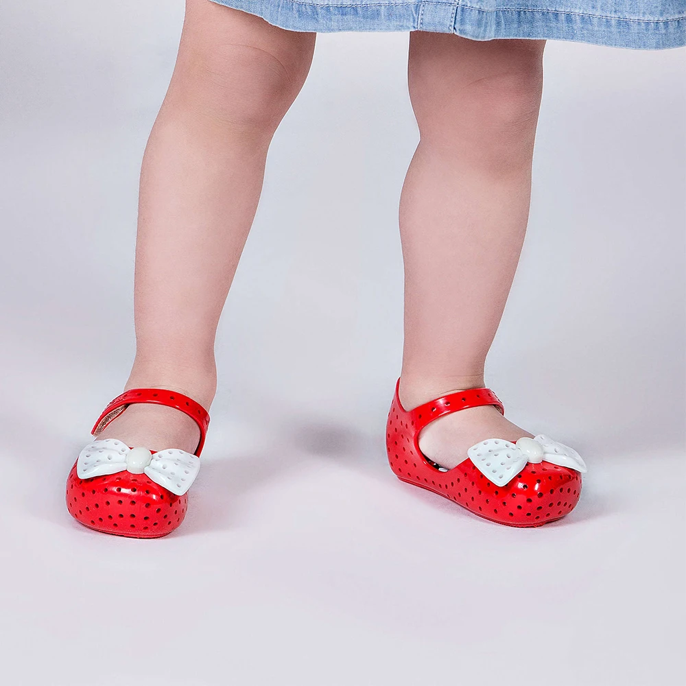 2019 Мини Мелисса Новые прозрачные сандалии волнистые точки Микки лук сандалии девушки дышащие принцесса сандалии удобная обувь мелисса