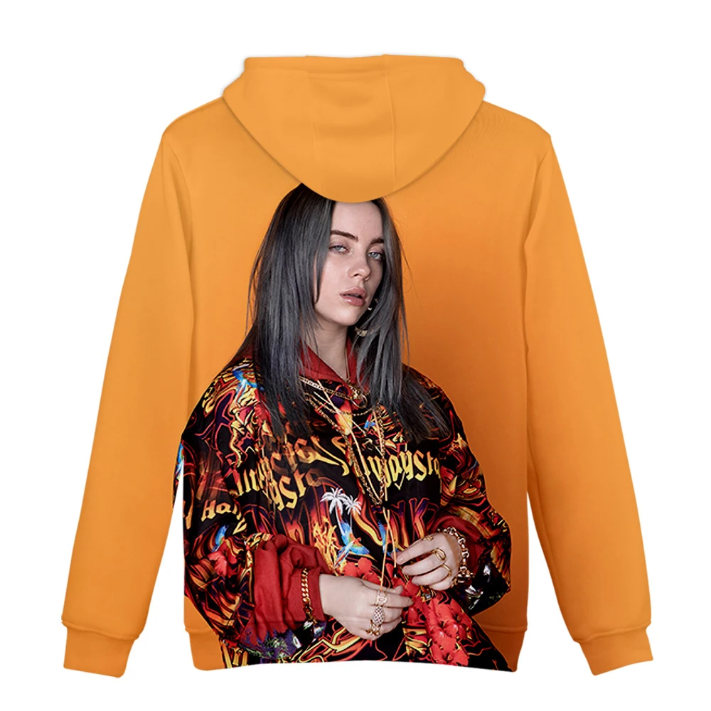 Новая Толстовка уличная billie eilish модная Толстовка мужская/wo Мужская толстовка модная певица хип-хоп унисекс толстовка с принтом Топ