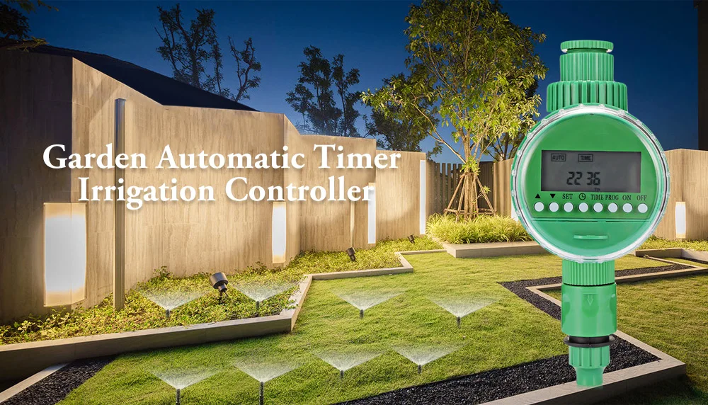 Электронный садовый водяной таймер высокого качества пластиковый материал электромагнитный клапан орошение Спринклерный контроллер с ЖК-дисплеем