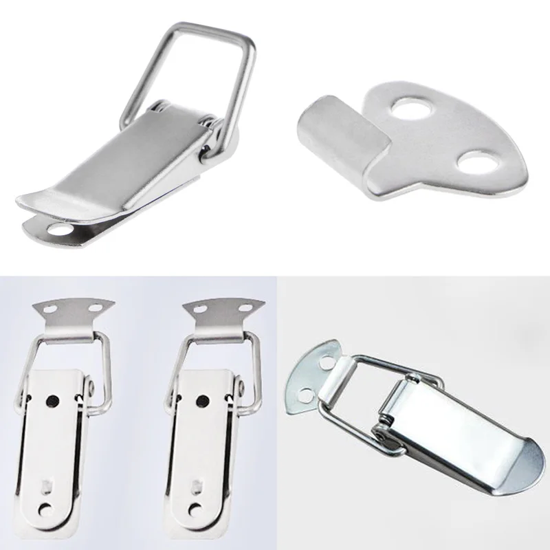 

4 Pcs Hardware Cabinet Boxes Spring Loaded Latch Catch Toggle Hasp