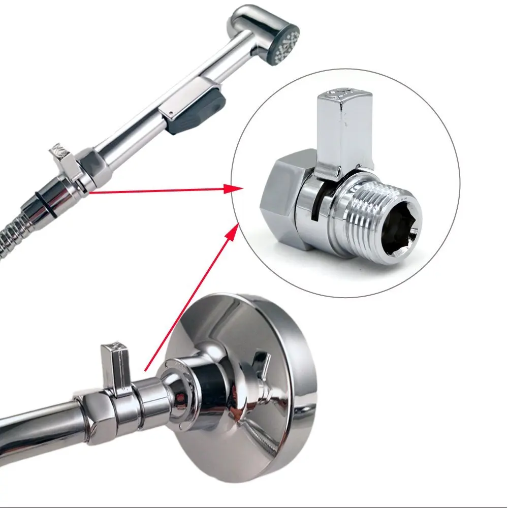 Дизайн хромированный латунный душевой регулятор потока переключатель давления воды снижение или ручная душевая головка переключающий запорный клапан