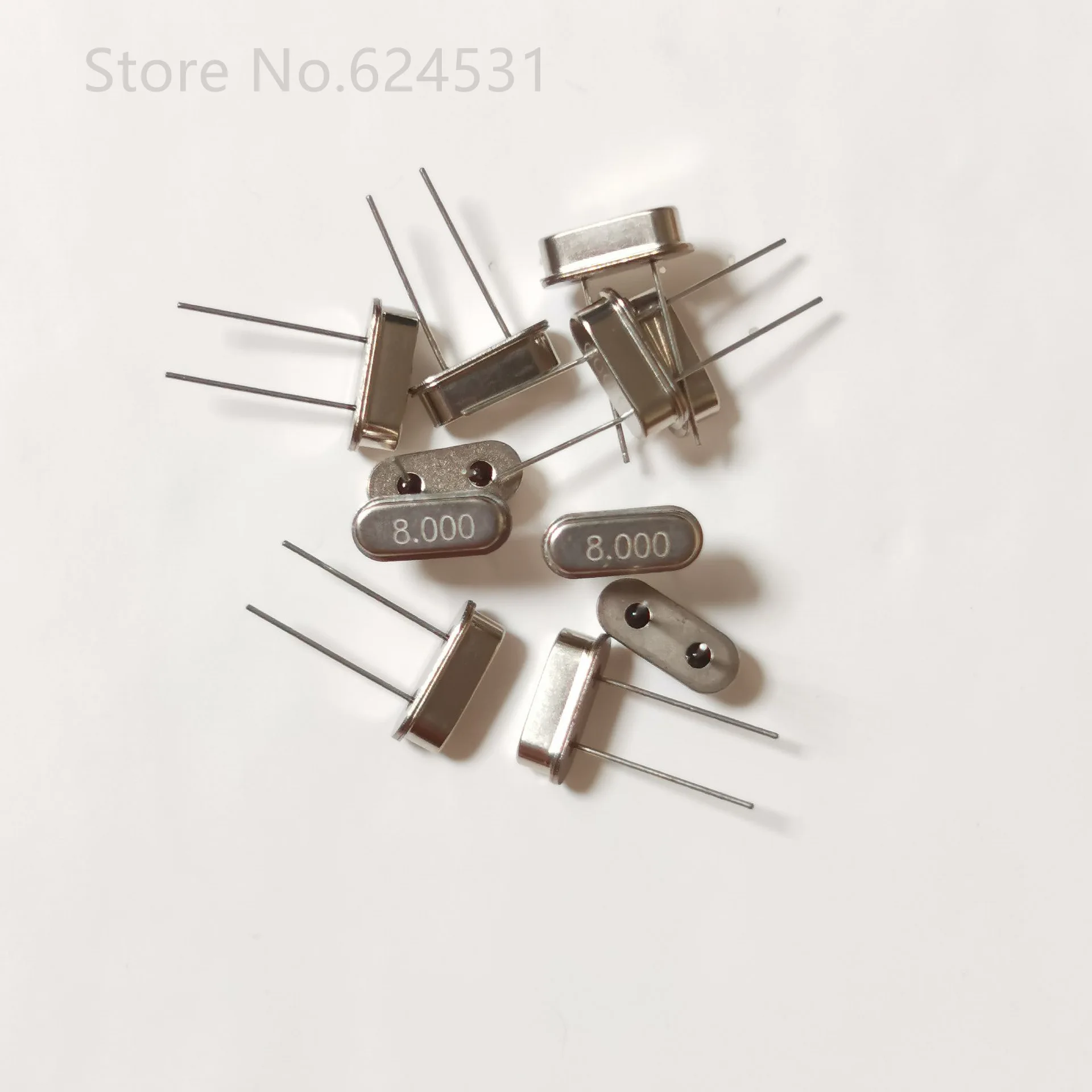 

10pcs 49S 2-pin in-line passive quartz crystal crystal resonator 8MHZ 8.000MHZ 8M