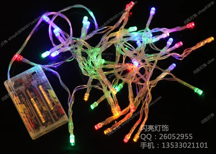 Светодиодные Огни мигалка батарея освещение струны мерцающие садовые огни mantianxing струнный светильник для праздничного оформления 10 метров