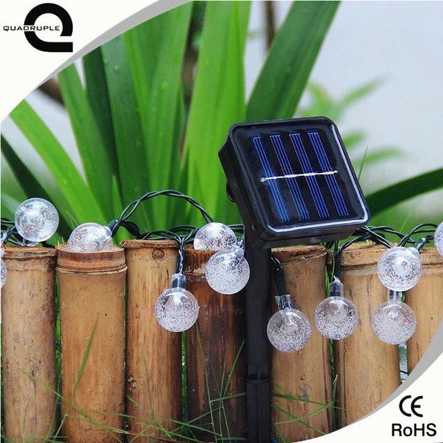 Cheap Quadurple LED Crystal Ball Solar Powered String Most Popular light for Outdoor Garden Christmas or Wedding Party Decoration Cheap Quadurple LED Crystal Ball Solar Powered String Most Popular light for Outdoor Garden Christmas or Wedding Party Decoration