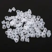 Перманентный макияж Профессиональный 100 шт. маленькая татуировочная машина пигментные чернила чашки колпачок поставка набор татуировочных принадлежностей