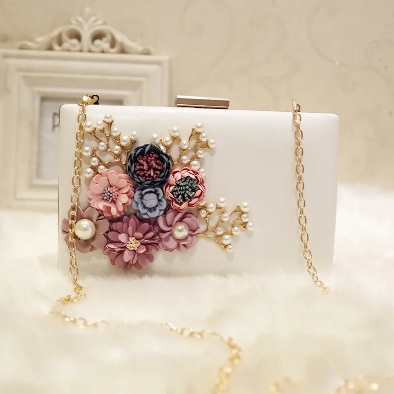 

LOUCHUNLAN 2017 women's handbag fashion flower evening bag chain bag mini bag Drop Shipping Beach Bag