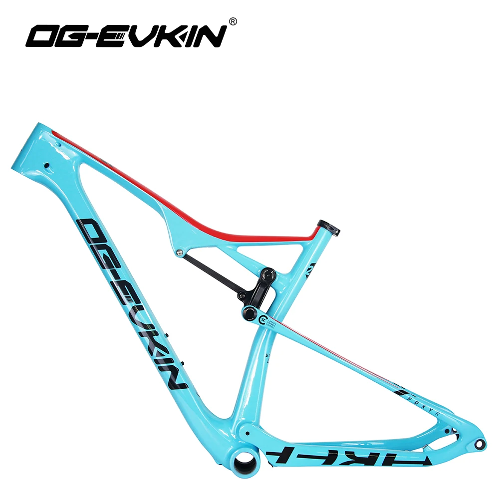 Cheap 2019 EPS Full Toray 29er Carbon mtb Bike Frame boost UD matt Suspension Bicycle mtb Frame BB92 UD Thru Axle 142x12mm OG-EVKIN 6