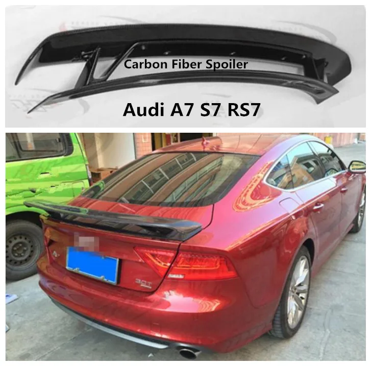 Спойлер из углеродного волокна для Audi A7 S7 RS7 2010-2019 высококачественные спойлеры