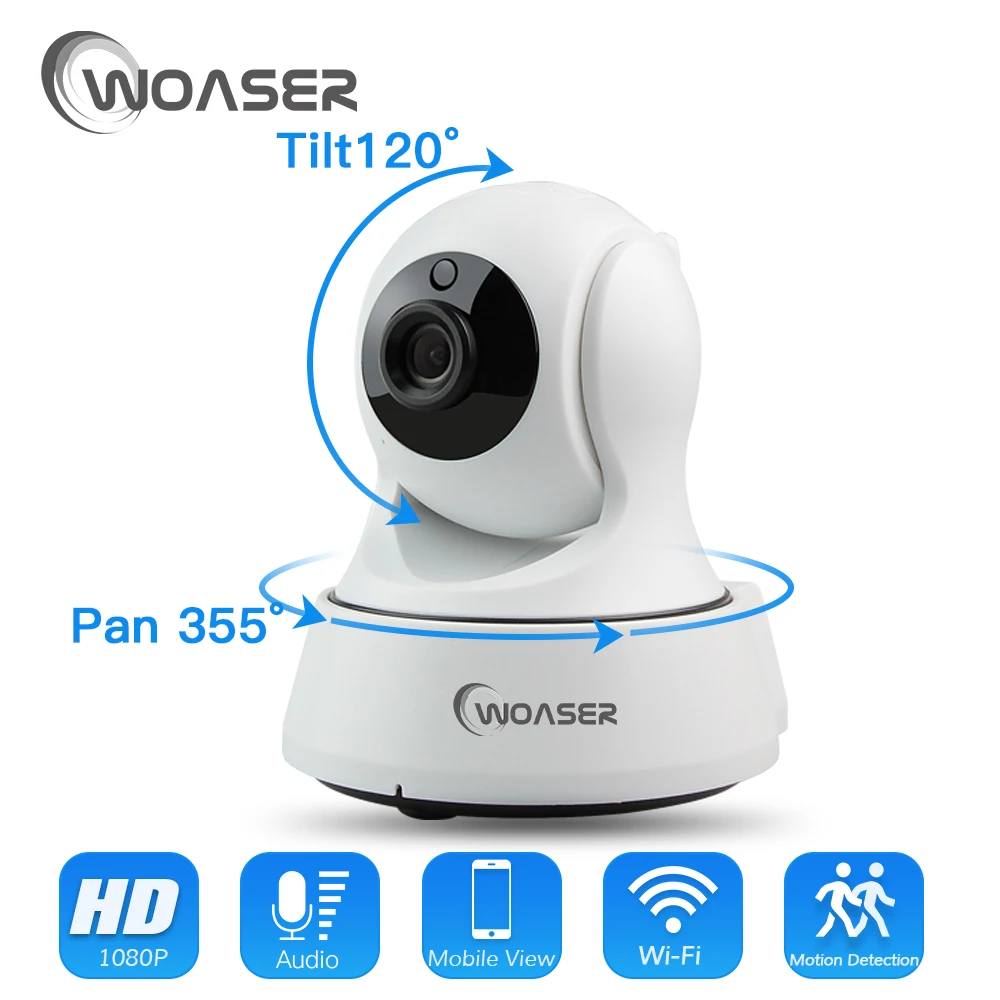 Woaser 1080 P WI-FI IP Камера Беспроводной ИК-Ночное видение двухстороннее аудио HD 2.0mp PTZ