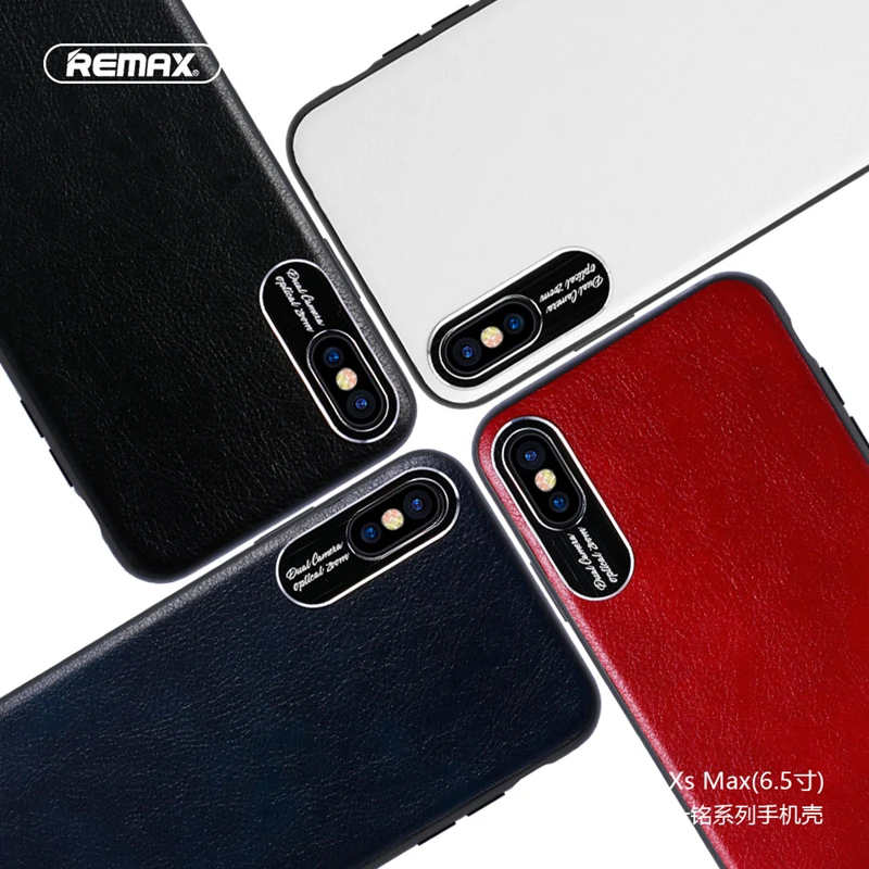 

New Arrival Remax Quality Leather Phone Case Metal Logo Ultra-thin Design For iPhone XR iPhone Xs Max