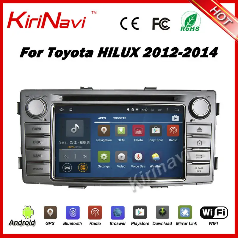 Kirinavi android 7 1 car font b radio b font stereo gps for toyota hilux 2012