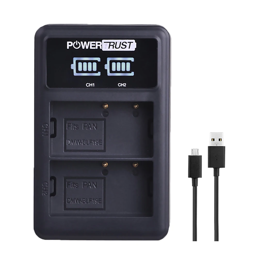 DMW BLF19E BLF19 LED USB двойное зарядное устройство для Panasonic Lumix DC G9 GH5 DMC GH3 GH3K GH4 GH4|Зарядные