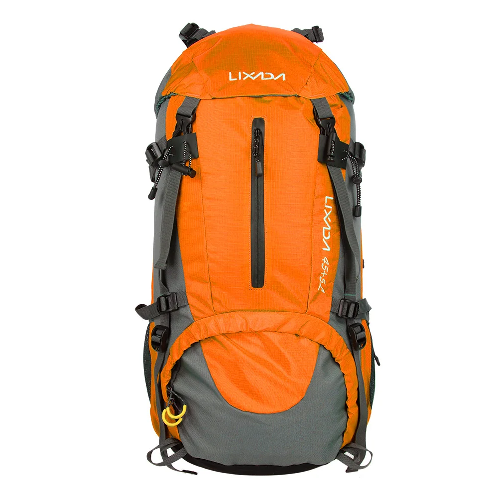 Lixada 50L велосипедные спортивные рюкзаки сумка Большая водонепроницаемая дорожные сумки и рюкзаки мужские нейлоновые походные рюкзаки - Цвет: Orange