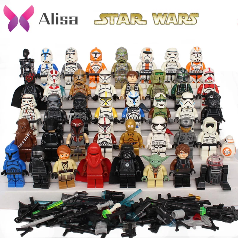 

Single sale Legoings technic star war Building Blocks Han Solo nakin Darth Vader Yoda clone brick Figures toys for children gift