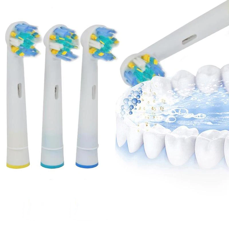 

4Pcs Replacement Electric Toothbrush Heads For Oral Hygiene B Cross Floss Action Precision Pulsonic Soft Tooth Brush Heads