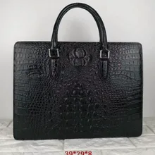 Из натуральной крокодиловой кожи головы мужчин деловая сумка ноутбук сумка портфель на молнии с кодом для подвешивания застежка корова ремень