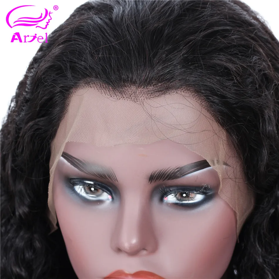 Вьющиеся человеческие волосы парик фронта шнурка человеческих волос парики для черных женщин монгольские не Реми 13 × 4 13 × 6 Glueless парики шнурка человеческих волос Ариэль