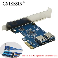CNKESIN PCI-E 1 turn 2 PCI express 1X slots Riser Card Mini ITX turn external 3 PCI-E slot adapter PCIe Port Multiplier Card