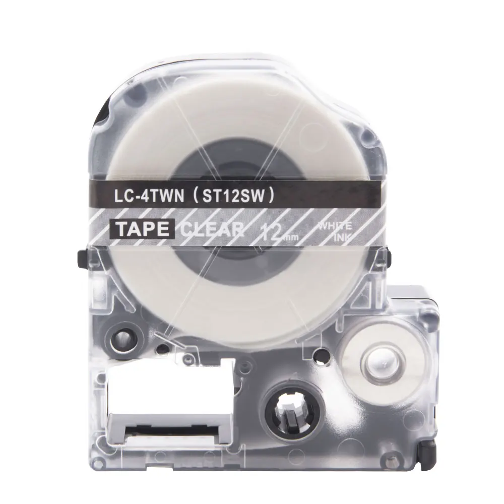 Absonic 12 мм лента для маркировки для Epson ST12SW LC-4TWN Стандартный LK Ленточный картридж для принтеров этикеток Epson LabelWorks LW600P LW700