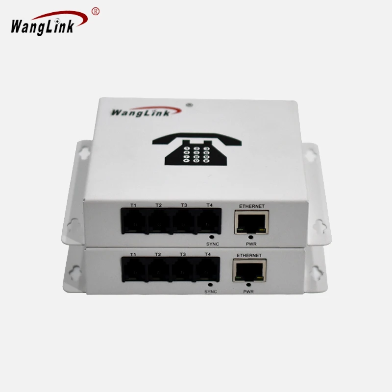 Wanglink 4ch RJ11 FC/ST оптический порт + 1*100 м ethernet порт телефон оптический трансивер 1 пара