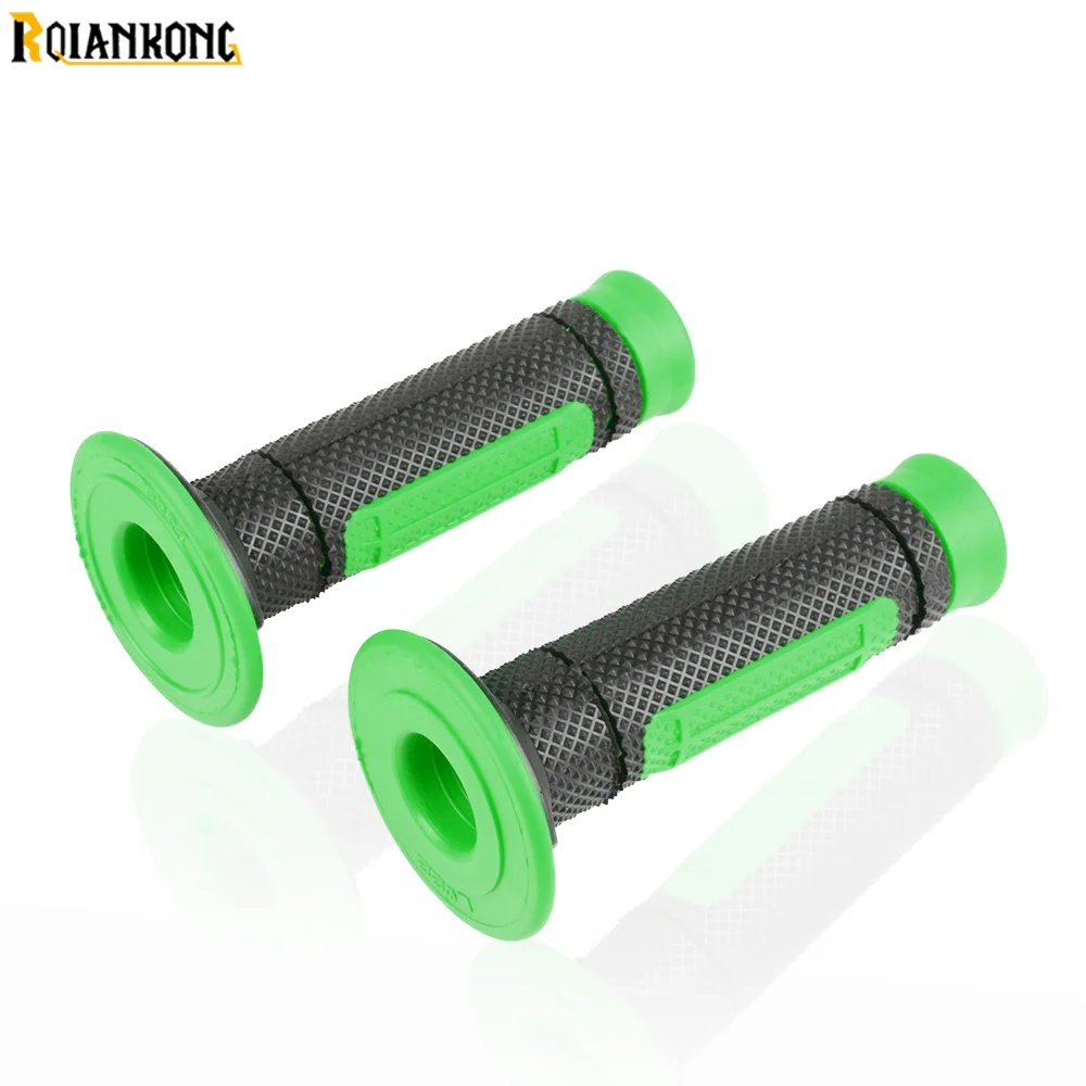 

For kawasaki TRACKER KLX450R KDX125SR KDX250SR KFX450R VERSYS-X250 Motorcycle Handle Hand grips Green with 22mm 7/8" handlebar