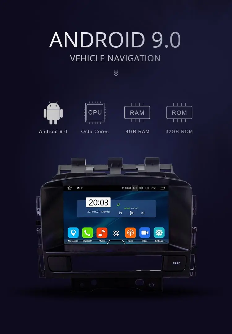 JDASTON Android 9,0 автомобильный dvd-плеер для Buick Verano Vauxhall Opel Astra J wifi Мультимедиа gps стерео 2Din Автомагнитола аудио 4G+ 64G