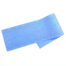 LanLan большой длинный цветочный узор кружева силиконовые формы для помадки торты Декор