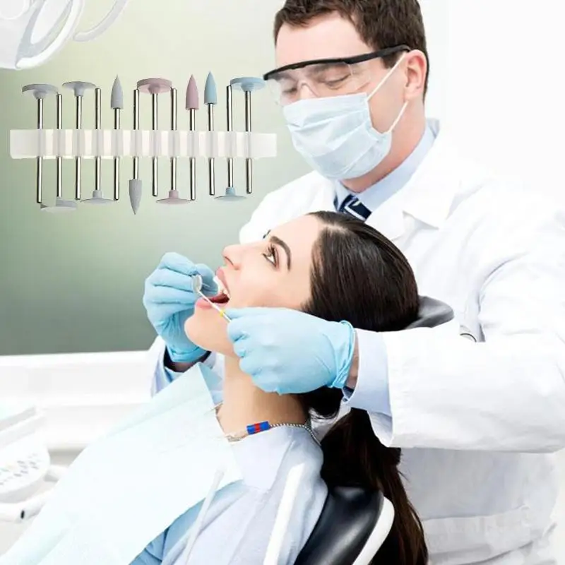 12pcs Dental Set Low Speed Polishing Grinding Drill Grinder Bits Rotary