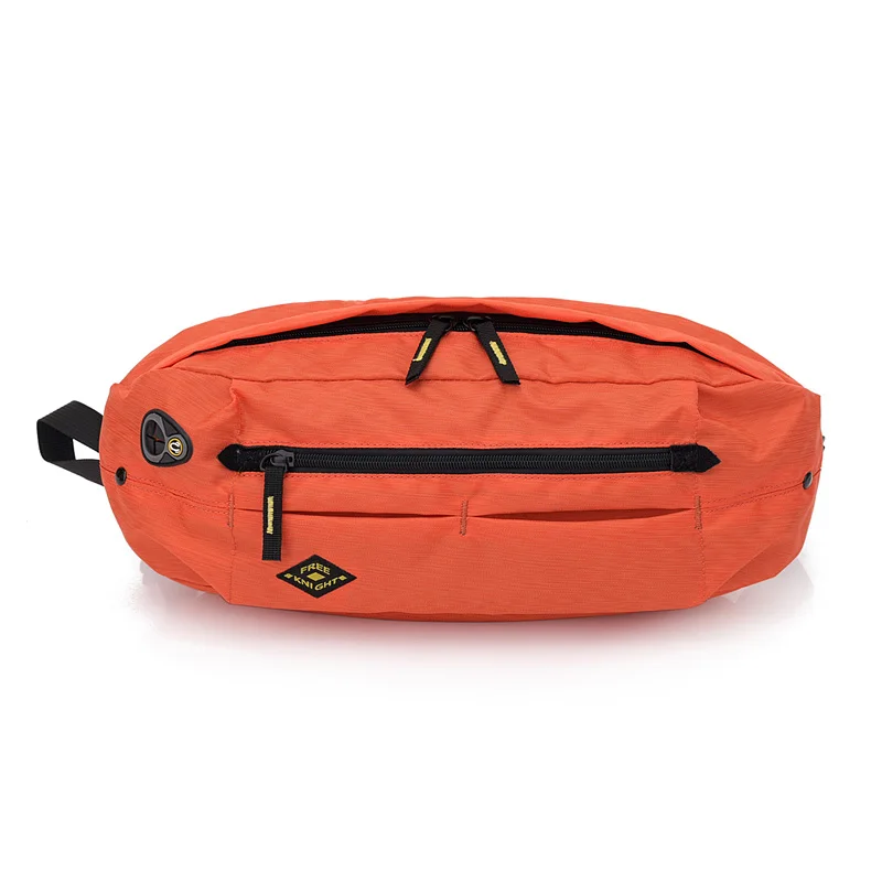 

2018 New Waterproof Nylon Belt Bag Waist Pack For Men Unisex Fashion Orange Fanny Pack waist Bag With Earphone Hole heuptas