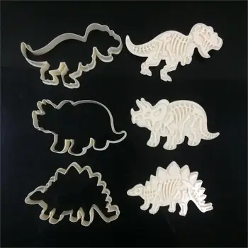 

6pcs/set Dinosaur Cookies Cutter Biscuit Mould Set Baking Tools Cutter Tools Cake Decoration Bakeware Mold D968