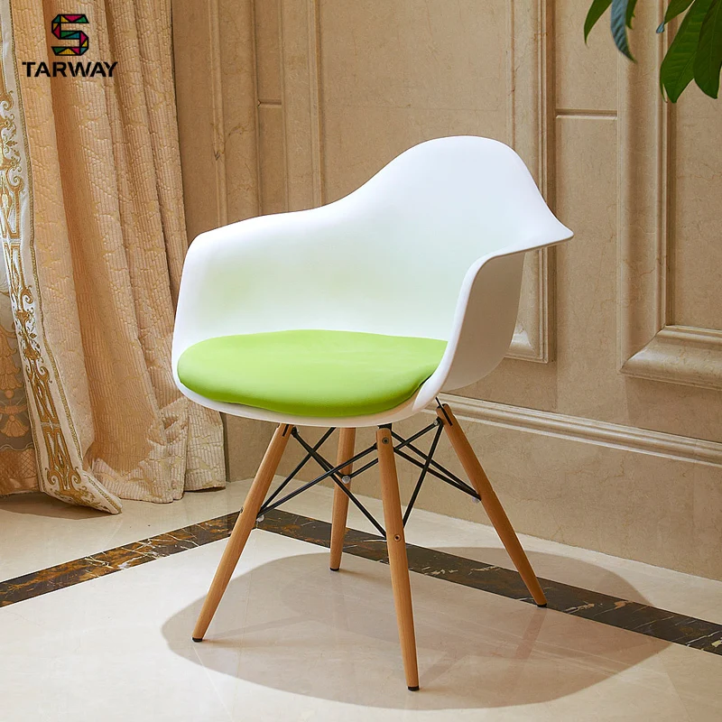 Starwise Creative Wood Eames Chairs With Upholstered Dining Chairs