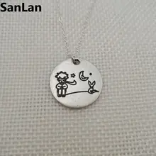 2 шт/партия Маленький принц и кулон с лисичкой Маленький принц ожерелье ювелирные изделия для женщин для детей мультфильм милые ожерелья в виде животных SanLan