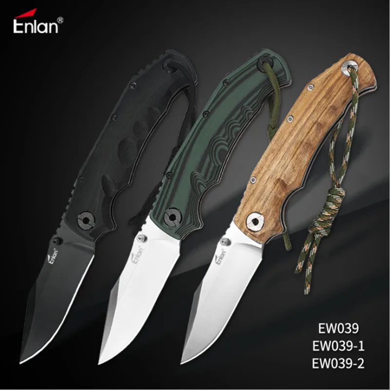 

12pcs/lot Enlan EW039 8cr13 Wood Handle Folding knife Survival Camping tool Hunting Pocket Knife tactical edc outdoor tool
