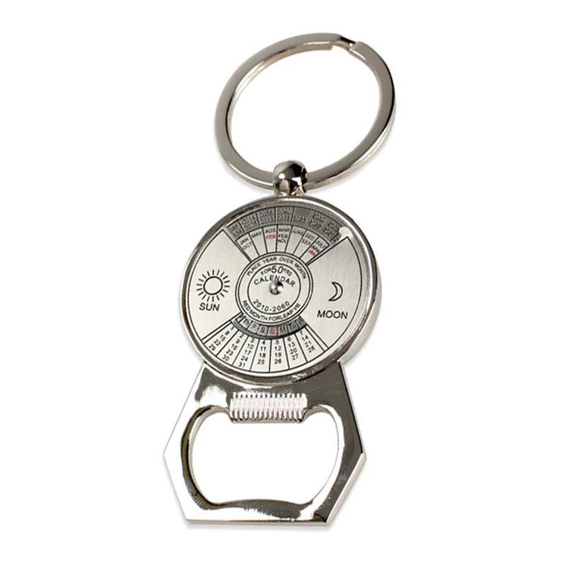 

Unique Mini Perpetual Calendar Keychain Ring Keyring Bottle Opener DC112